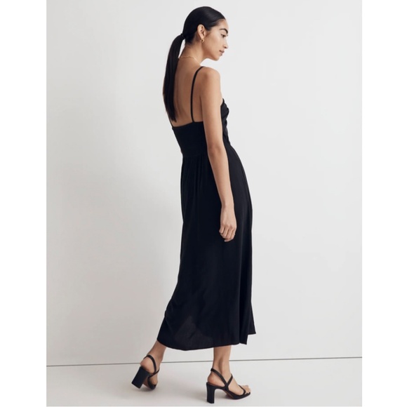 Madewell Tie-front Cut-out Cami Midi Dress NWT - Picture 2 of 5